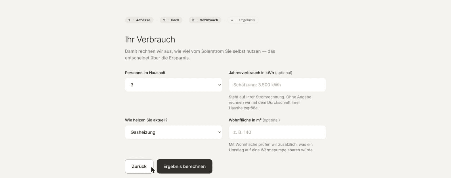 SolarLohnt – Verbrauch-Schritt